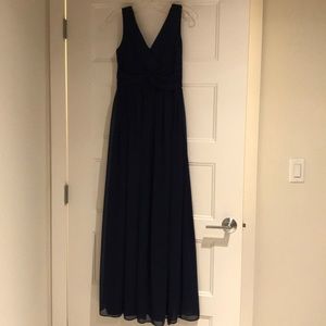 Donna Morgan Navy bridesmaid dress
